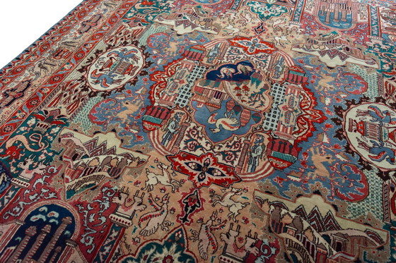 Image 1 of Tapis persan original noué à la main Kashmar Fein Paradise Design 390 X 293 cm Top Condition