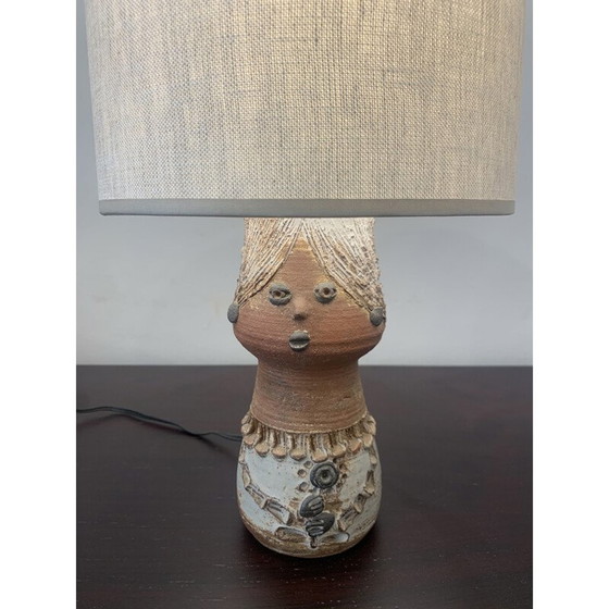 Image 1 of Lampe de table vintage en céramique par Thérèse Bataille pour Dour Belgium
