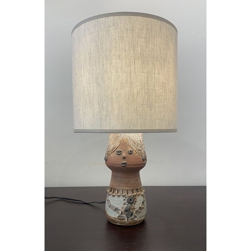 Lampe de table vintage en céramique par Thérèse Bataille pour Dour Belgium
