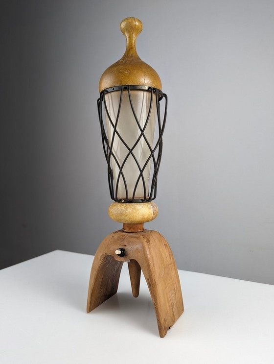 Image 1 of Lampe de table Aldo Tura Italie 1960S