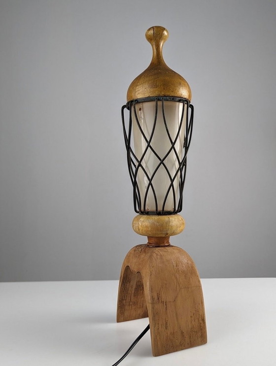 Image 1 of Lampe de table Aldo Tura Italie 1960S