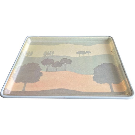 Image 1 of Plateau vintage en fibre de verre Camaieu par Catherine Escalon, 1980