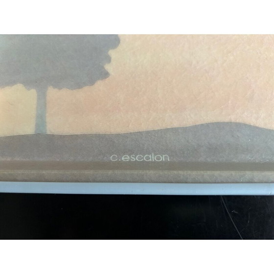 Image 1 of Plateau vintage en fibre de verre Camaieu par Catherine Escalon, 1980