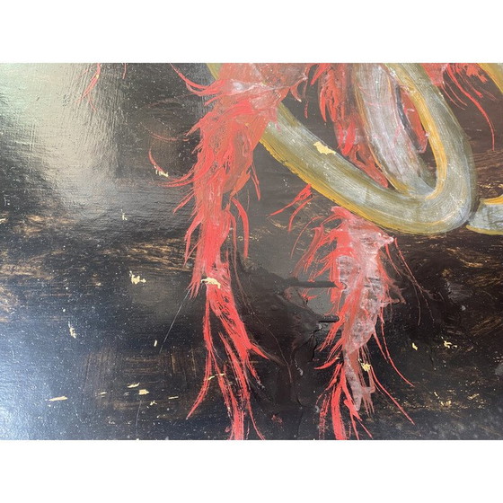 Image 1 of Huile vintage sur isorel "Composition" de Pierre Piget