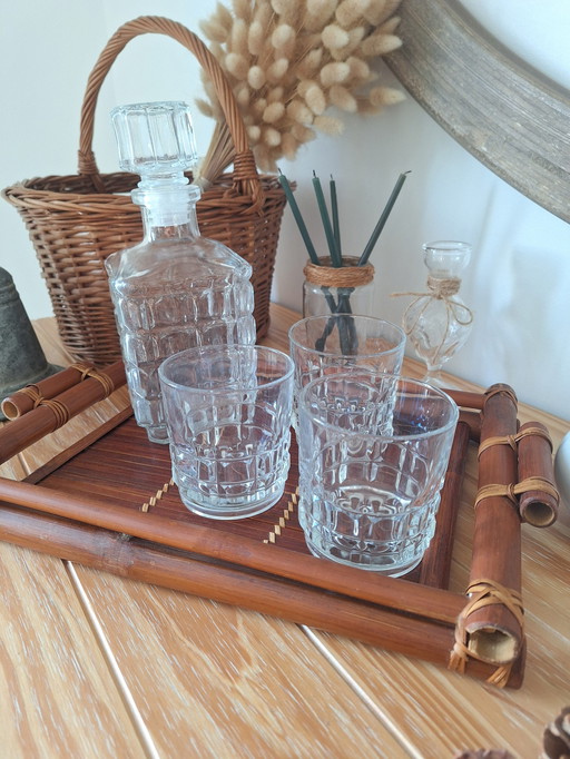 Carafe Et Verres À Whisky Vintage