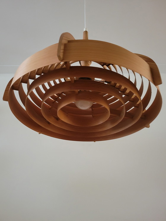 Image 1 of Lampe pendante vintage en contreplaqué de Hans Agne Jokobsson