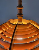 Lampe pendante vintage en contreplaqué de Hans Agne Jokobsson