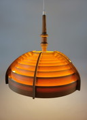 Lampe pendante vintage en contreplaqué de Hans Agne Jokobsson