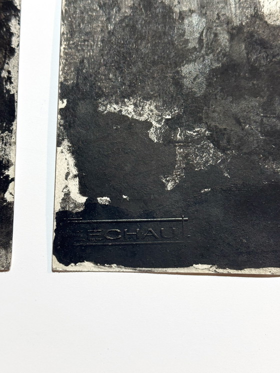 Image 1 of Composition à l'encre (diptyque) - Eugene Eechaut (1928-2019)