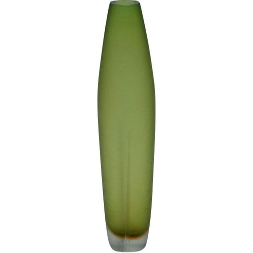 Grand vase vintage en verre de Murano 1990