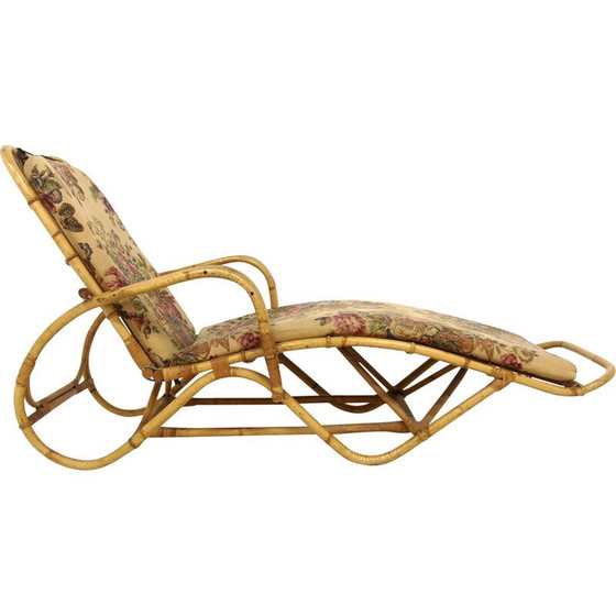 Image 1 of Chaise longue en rotin vintage, Suède 1960