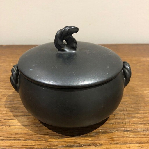 Boîte en céramique vintage de Ceramony Vallauris, 1950