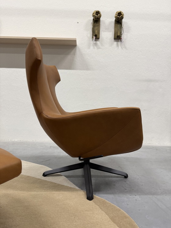 Image 1 of Design On Stock Fauteuil Nosto Avec Cave en Cuir Hocker Loxton