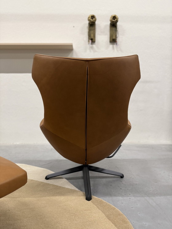 Image 1 of Design On Stock Fauteuil Nosto Avec Cave en Cuir Hocker Loxton