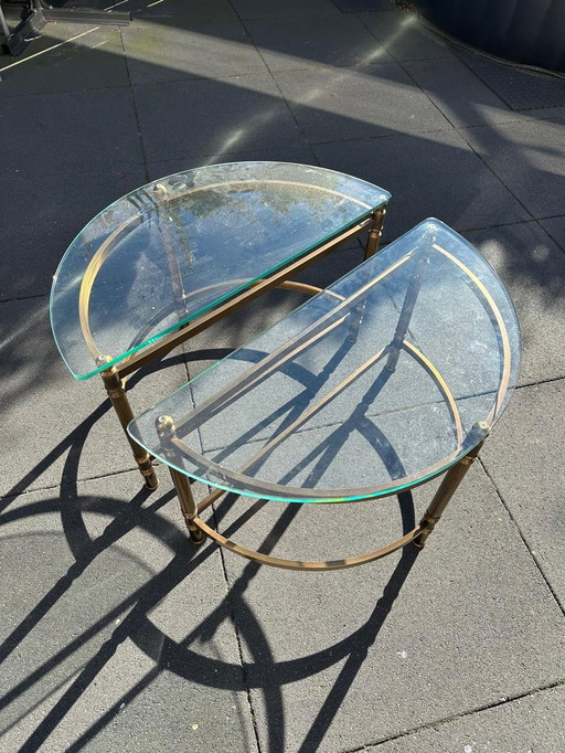 Tables basses vintage en laiton