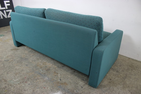 Image 1 of Cor Conseta Couch Turquoise Tissu à pois Appuie-tête Canapé