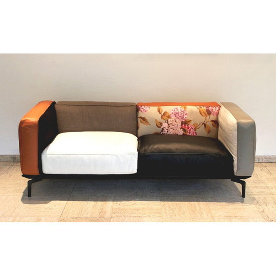 Image 1 of Canapé 2 places vintage Avalon en velours et coton de Camerich