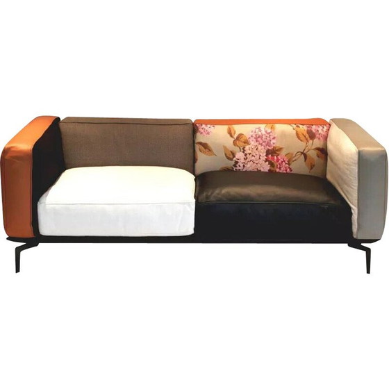 Image 1 of Canapé 2 places vintage Avalon en velours et coton de Camerich
