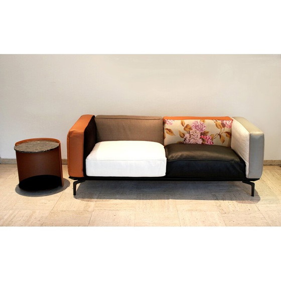 Image 1 of Canapé 2 places vintage Avalon en velours et coton de Camerich