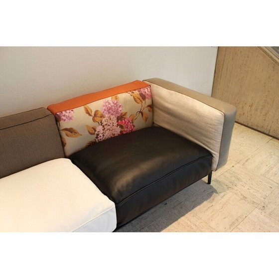 Image 1 of Canapé 2 places vintage Avalon en velours et coton de Camerich