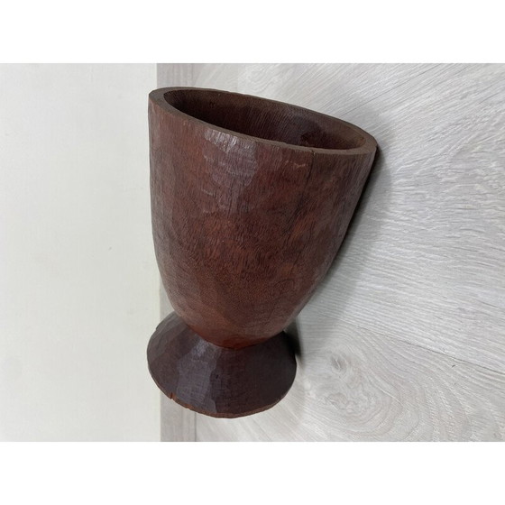 Image 1 of Mortier vintage art africain en bois massif