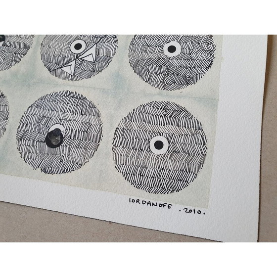 Image 1 of Aquarelle sur papier vintage n 585 Jérémie Iordanoff, 2010