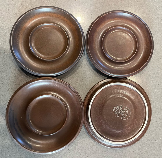 Image 1 of Théière Arabia Ruska avec 4 tasses et soucoupes