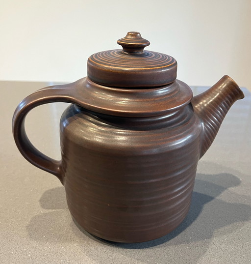 Théière Arabia Ruska avec 4 tasses et soucoupes