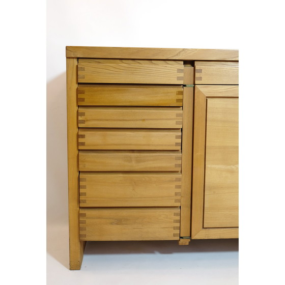 Image 1 of R13 buffet vintage en orme massif par Pierre Chapo, 1975