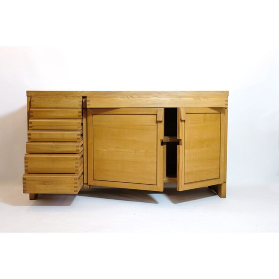 Image 1 of R13 buffet vintage en orme massif par Pierre Chapo, 1975