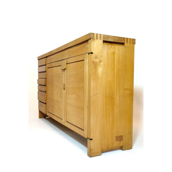 Image 1 of R13 buffet vintage en orme massif par Pierre Chapo, 1975