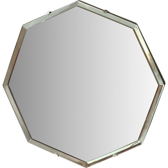 Image 1 of Miroir biseauté hexagonal vintage, 1950