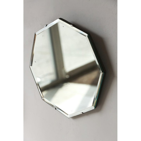 Image 1 of Miroir biseauté hexagonal vintage, 1950