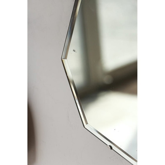 Image 1 of Miroir biseauté hexagonal vintage, 1950