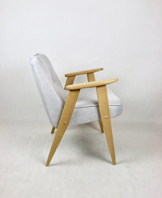 Image 1 of Beige & Gray Model 366 Lounge Chair By Józef Chierowski, 1970S - 2 Armchairs In The Set