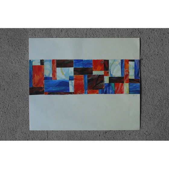 Image 1 of Aquarelle vintage de Margareta Treutiger, Suède 1977