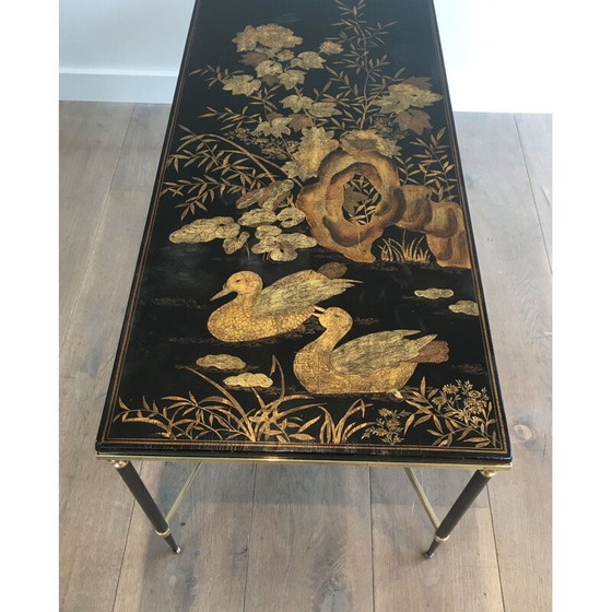 Image 1 of Table basse vintage en laiton néoclassique 1940