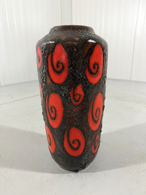 Image 1 of Vase de sol en poterie Fat Lava West Germany 1960's