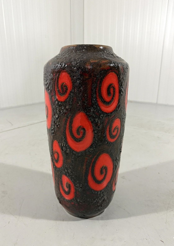 Image 1 of Vase de sol en poterie Fat Lava West Germany 1960's