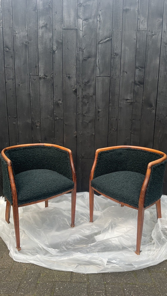 Image 1 of 2 chaises rétro bouclées