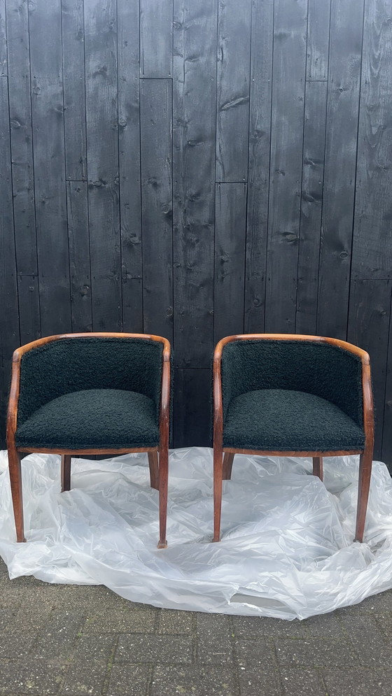 Image 1 of 2 chaises rétro bouclées