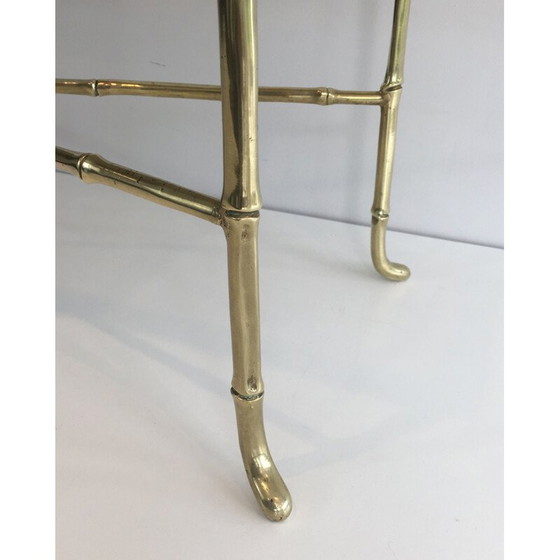 Image 1 of Table basse vintage en bronze et verre fumé, France 1940