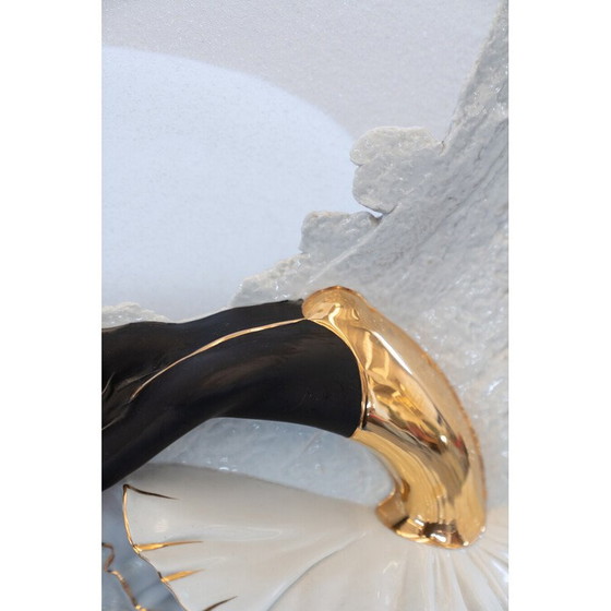 Image 1 of Lampe vintage en verre de Murano et céramique représentant une ballerine