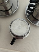 6X Casalinghi Italie Acier inoxydable Chromé Tasse et soucoupe expresso