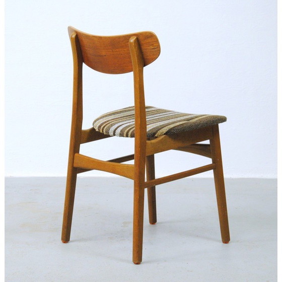 Image 1 of Ensemble de 5 chaises de salle à manger danoises vintage en teck et bois de chêne, années 1960