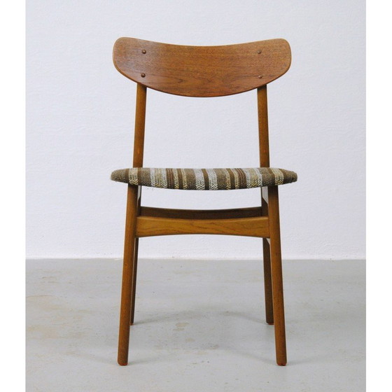 Image 1 of Ensemble de 5 chaises de salle à manger danoises vintage en teck et bois de chêne, années 1960