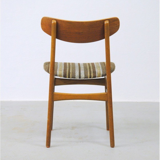 Image 1 of Ensemble de 5 chaises de salle à manger danoises vintage en teck et bois de chêne, années 1960