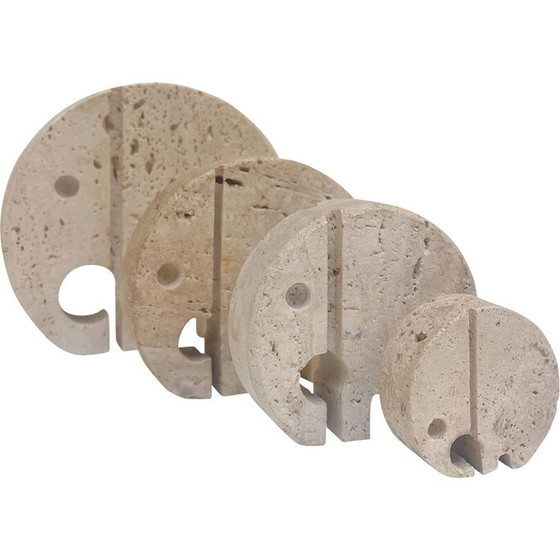 Image 1 of Ensemble de 4 éléphants vintage par Fratelli Manelli, Italie, années 1970