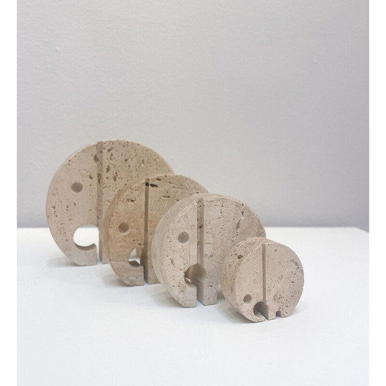 Image 1 of Ensemble de 4 éléphants vintage par Fratelli Manelli, Italie, années 1970