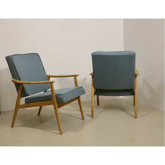 Image 1 of Paire de fauteuils vintage en bois de hêtre, 1960